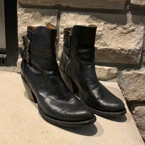 Lucchese Black Booties Size 8